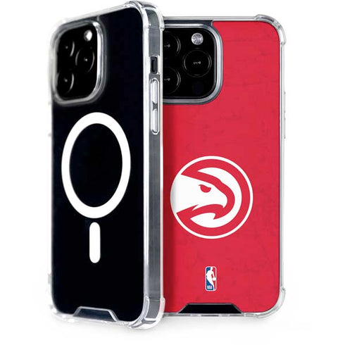 NBA Atlanta Hawks Distressed iPhone 15 Pro Max MagSafe Case